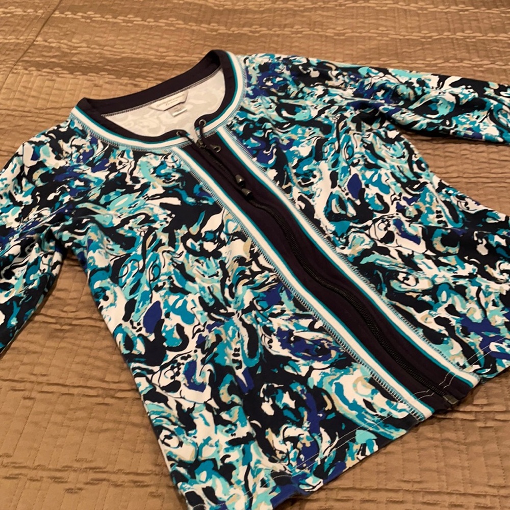 Christopher&Banks jacket, blue/black print, PM